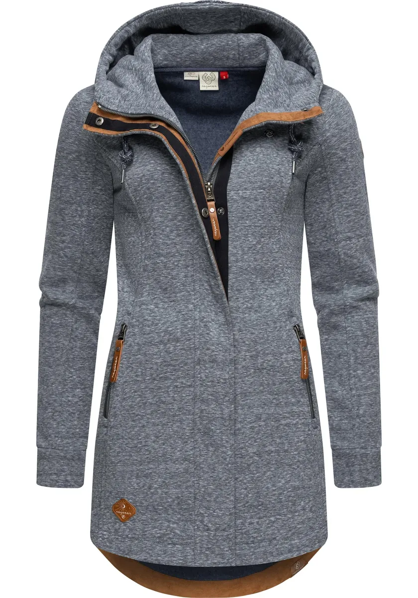 

Толстовка в стиле Ragwear "Letty Intl.", спортивная куртка с капюшоном и элементами из искусственной кожи, синий