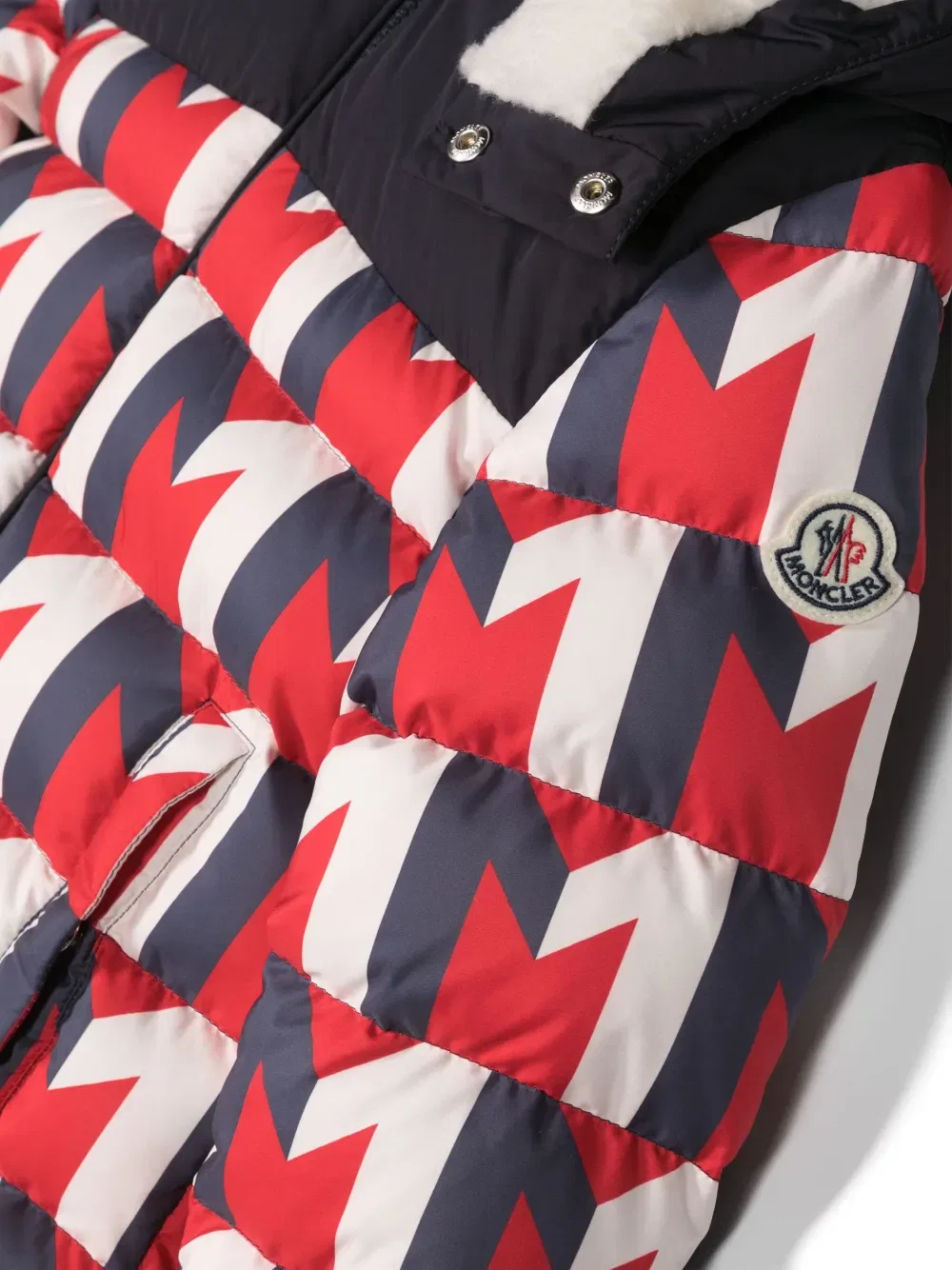 Стеганая куртка Evano с логотипом Moncler Enfant, красный — фото 3