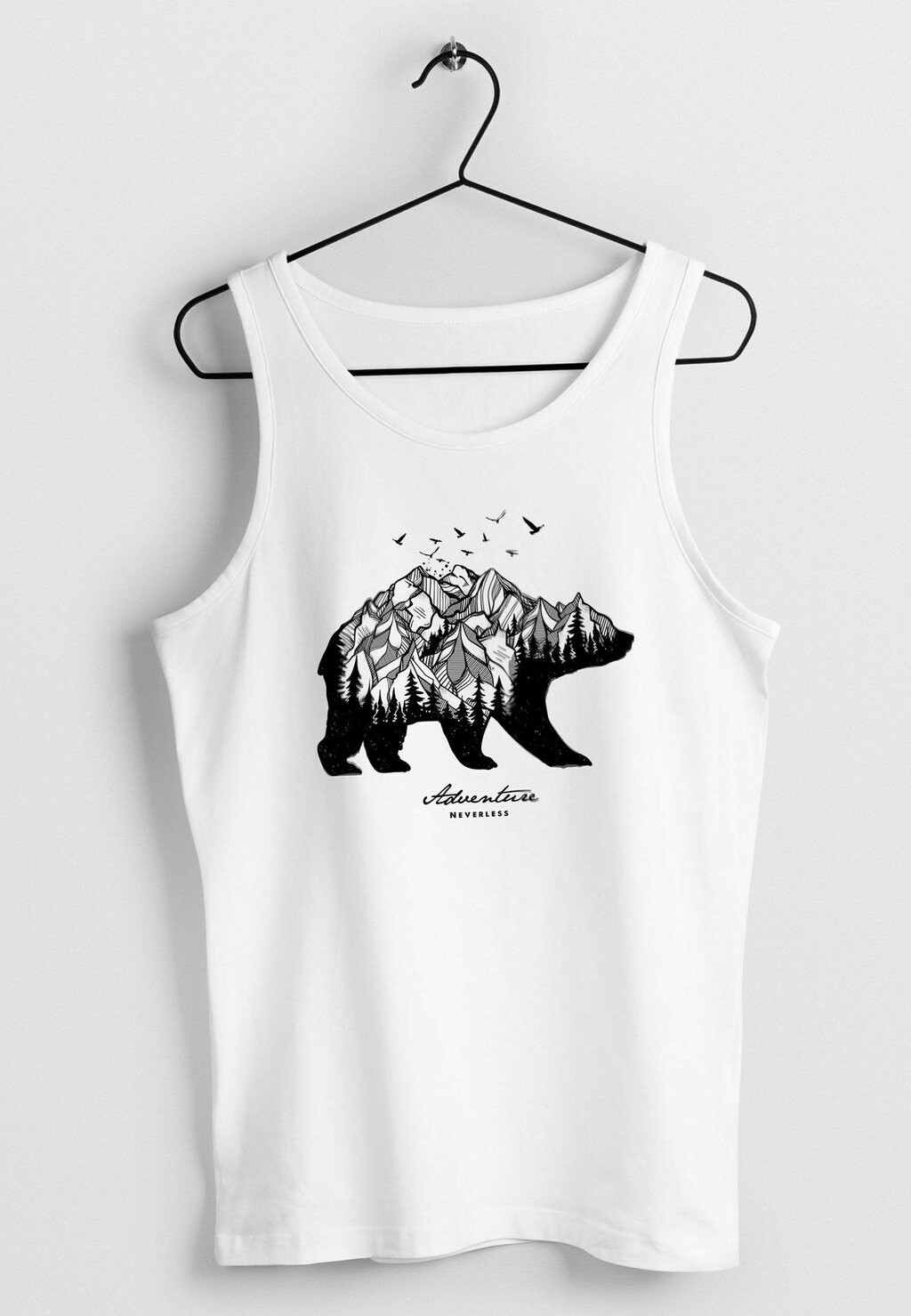 

Топ TANK ABENTEUER BÄR BERGE WALD MOUNTAINS ADVENTUR Neverless, белый