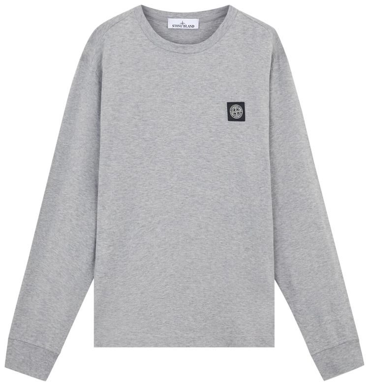 

Футболка Stone Island Compass Patch Logo Long-Sleeve T-Shirt 'Melange Grey', серый