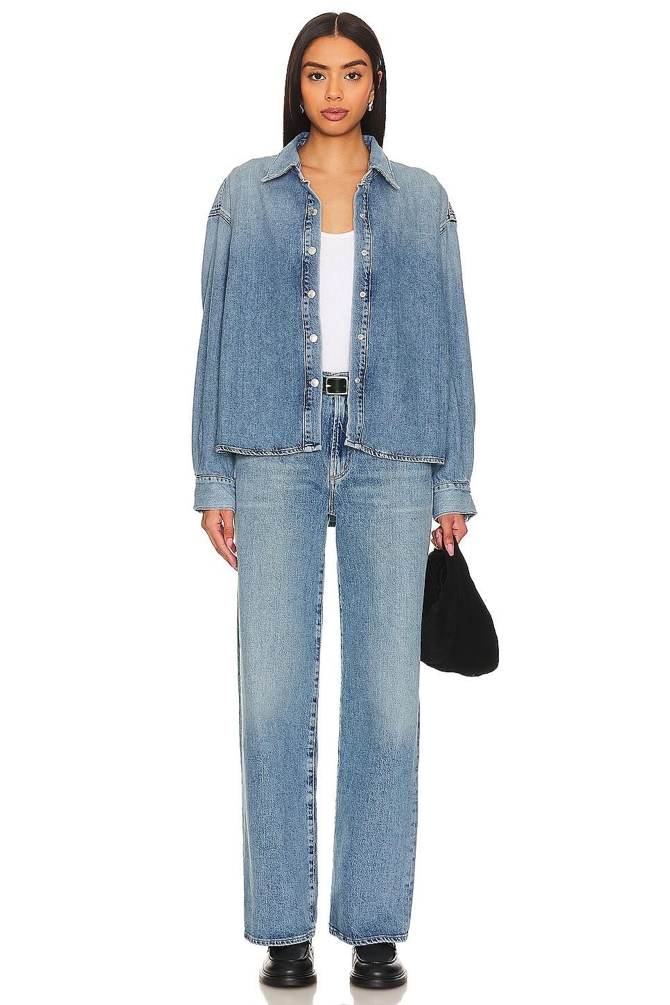 

Футболка aiden high low Agolde, цвет shout