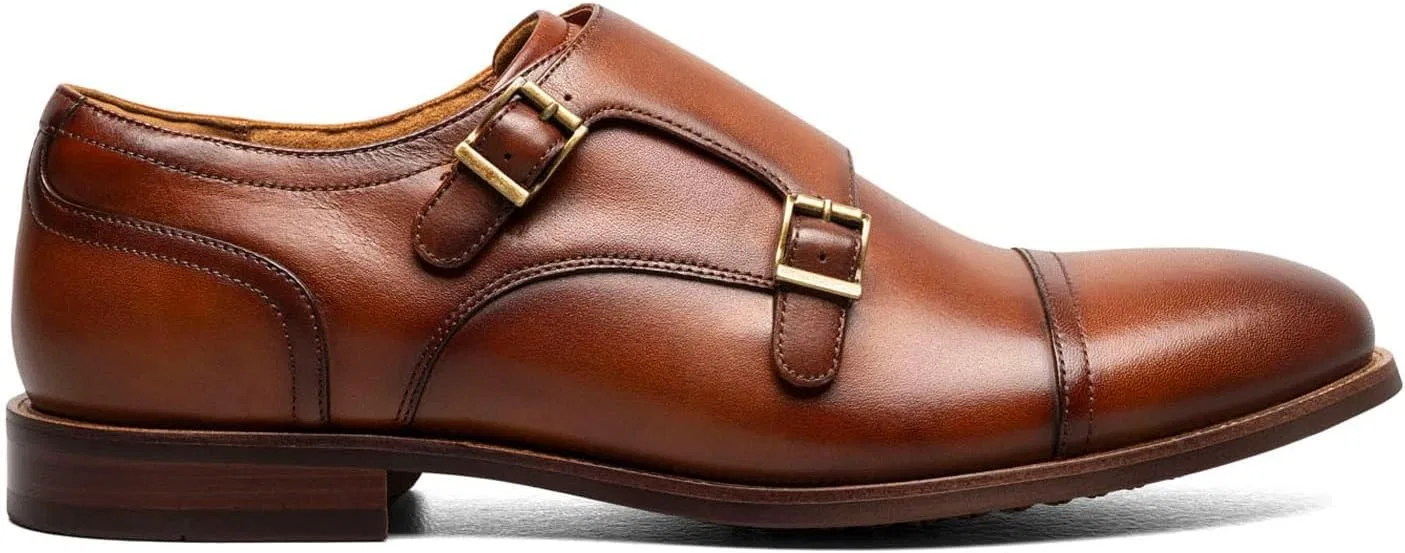 Мужские лоферы Florsheim Rucci с двойной пряжкой и закрытым носком, Cognac — фото 3