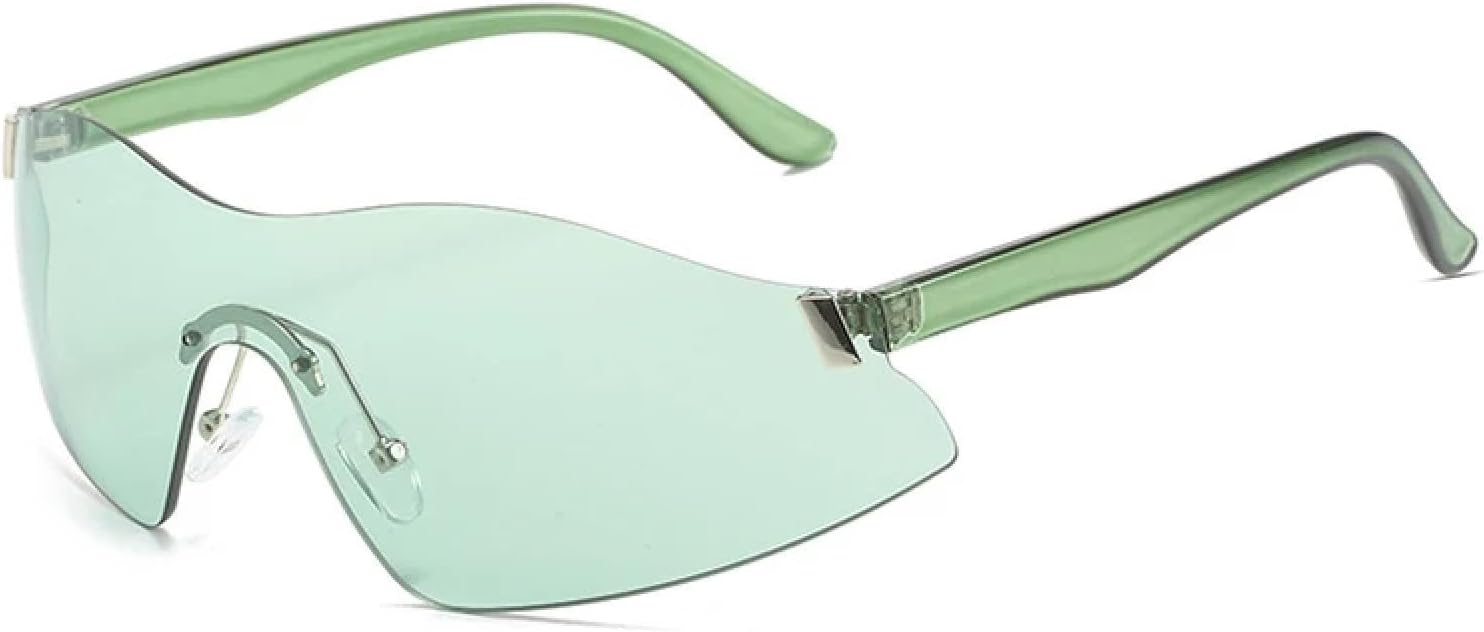 

Модные солнцезащитные очки без оправы для женщин и мужчин, винтажные, роскошные, для активного отдыха, спорта, велоспорта, солнцезащитные очки UV400 TKKTLLT, Green Green