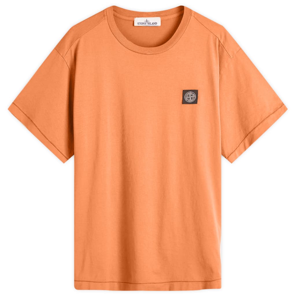 

Футболка с логотипом Patch Stone Island, цвет sienna