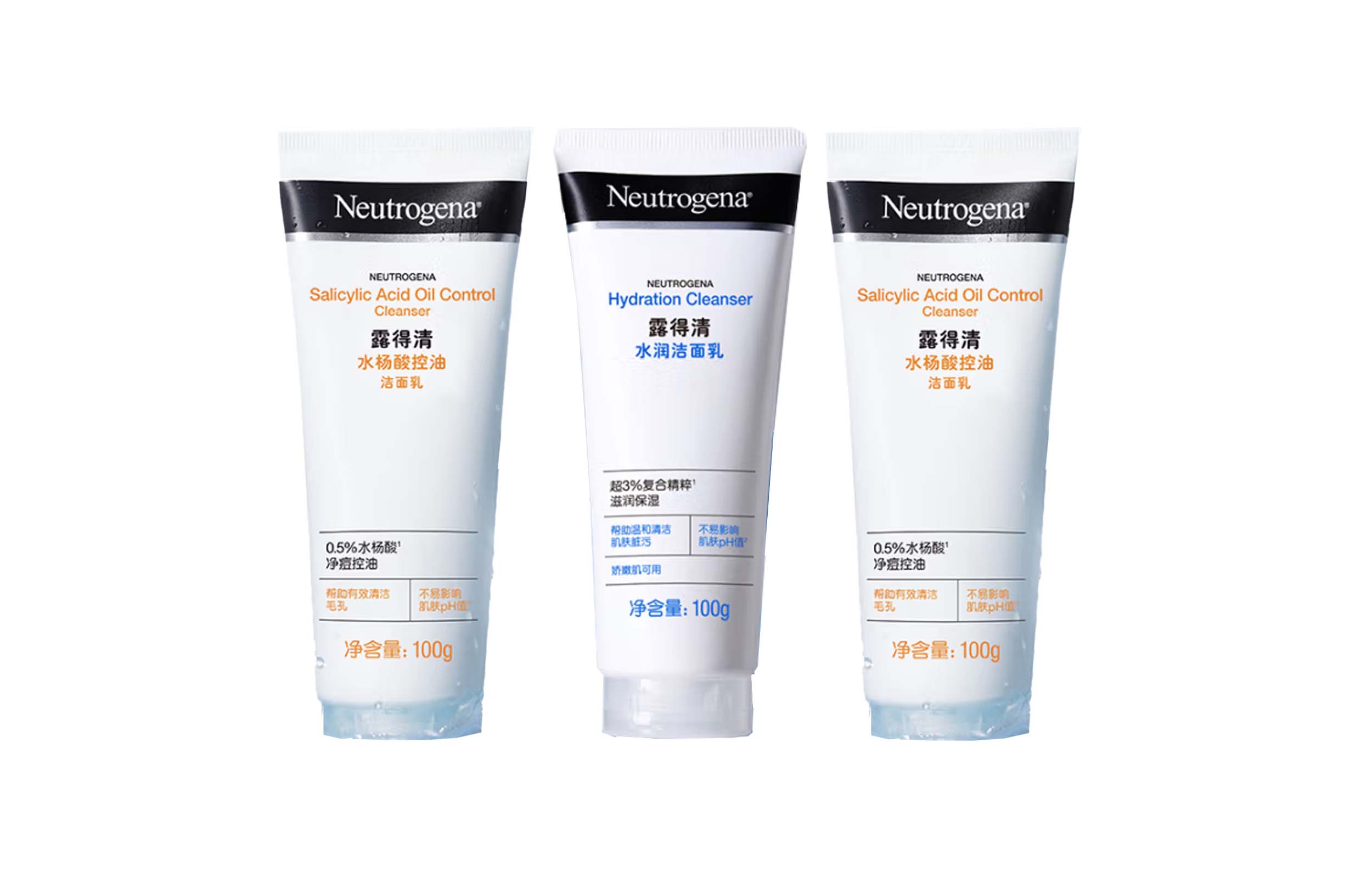 

Очищающее молочко LUDEQING глубокого очищения для борьбы с акне, увлажнения и контроля жирности 100г+100г+100г Neutrogena, three-piece set: salicylic acid oil control 100g*2+hydrating 100g