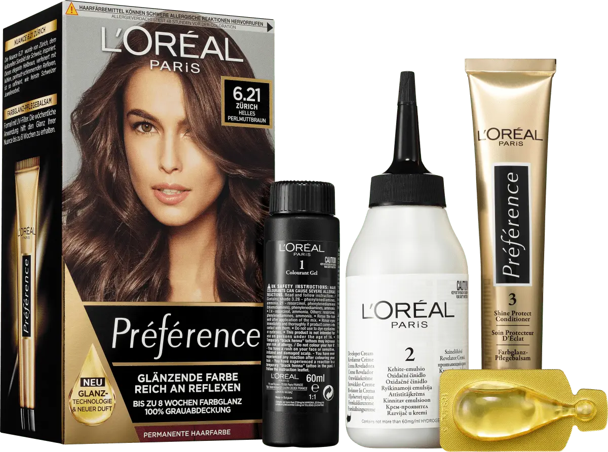 

Краска для волос 6.21 Цюрих светло-жемчужно-коричневый 1 шт. L'Oreal