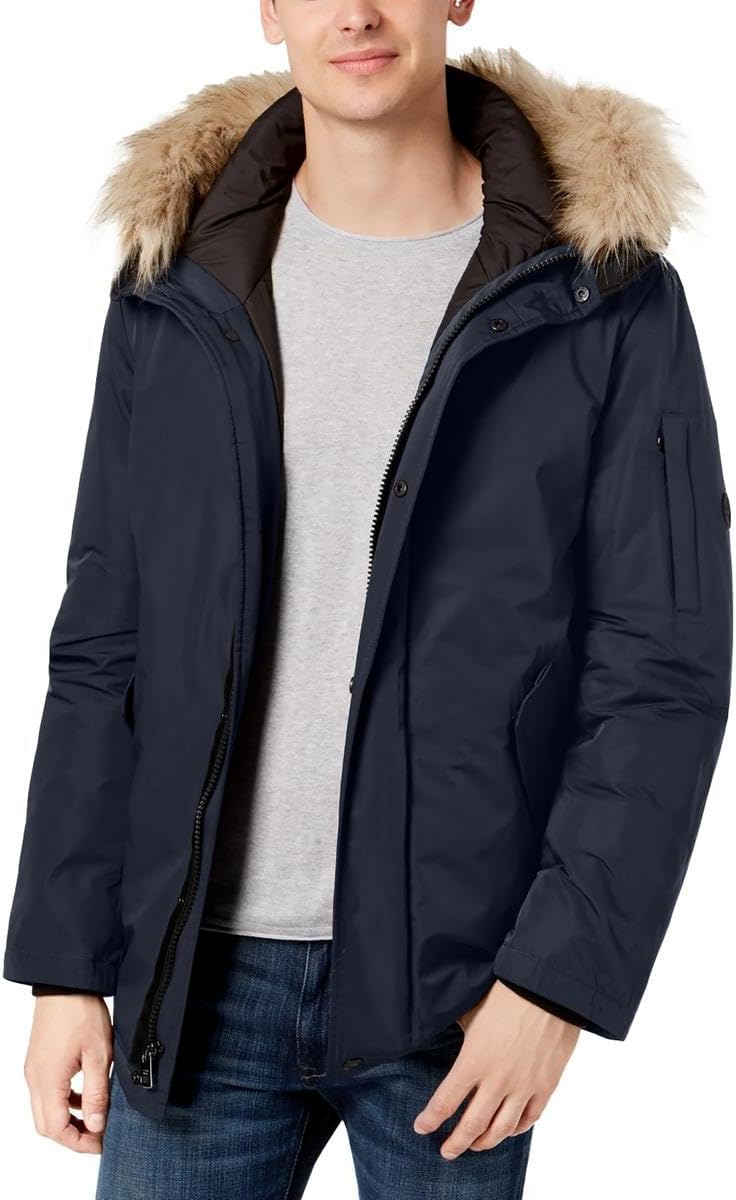 

Мужская классическая парка Calvin Klein с капюшоном из искусственного меха, Rich Indigo