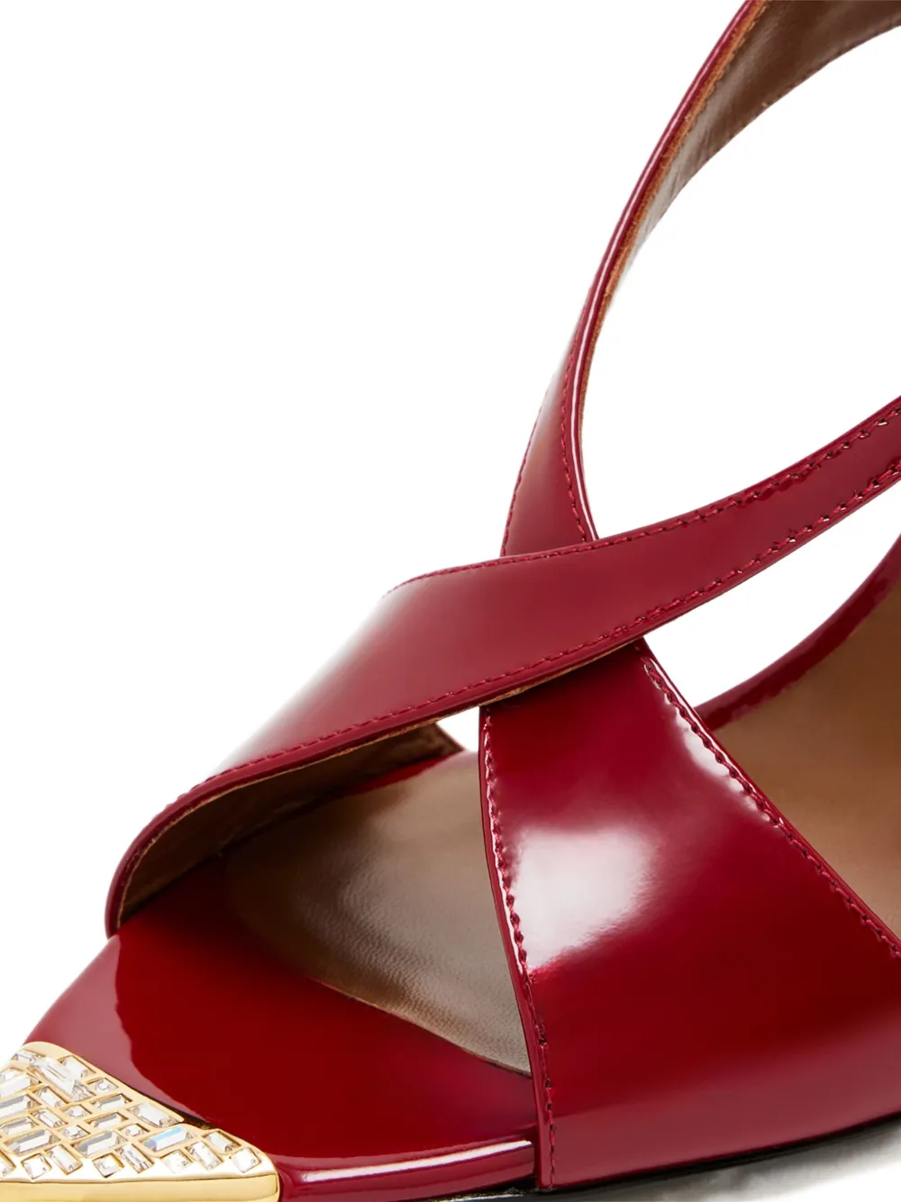 Босоножки Intriigo Croisée Crystal 90 Giuseppe Zanotti, красный — фото 3