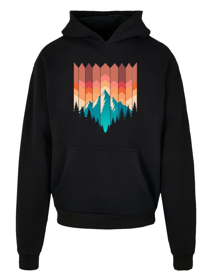 

Ультратяжелая толстовка Mountain Sunset Geometric черного цвета F4NT4STIC