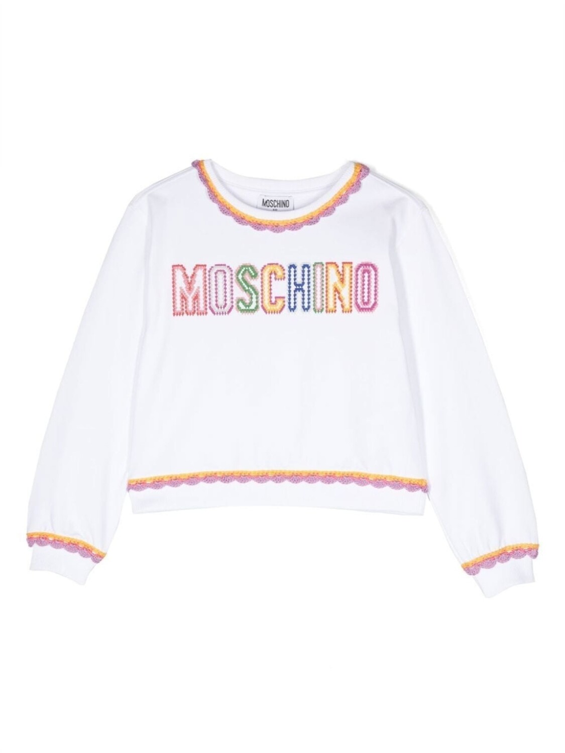 

Moschino Kids толстовка с логотипом, белый