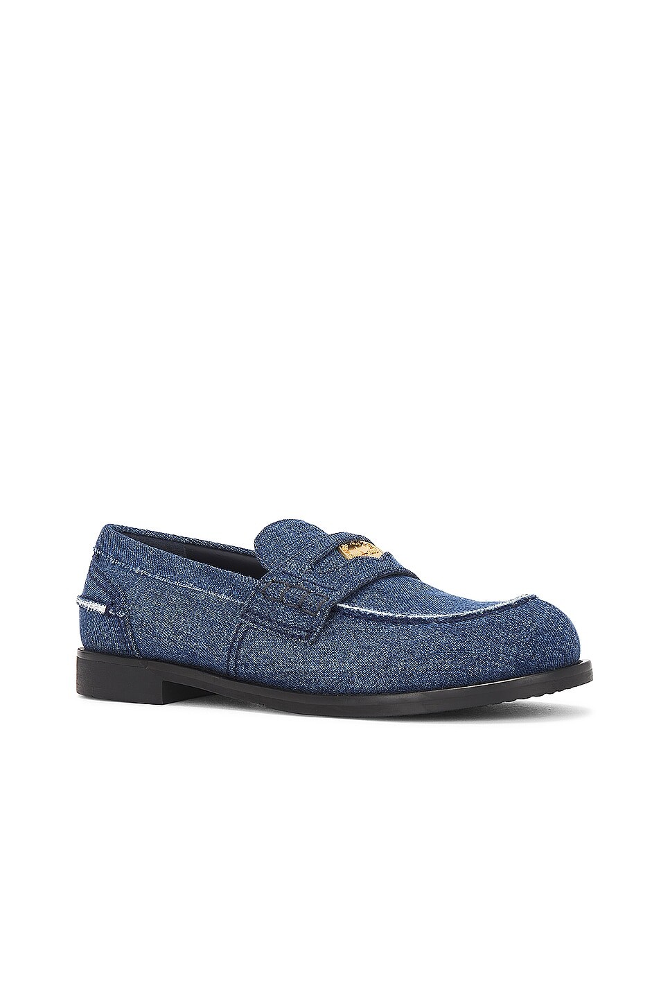Лоферы женские Penny Loafer Miu Miu, цвет Denim — фото 2