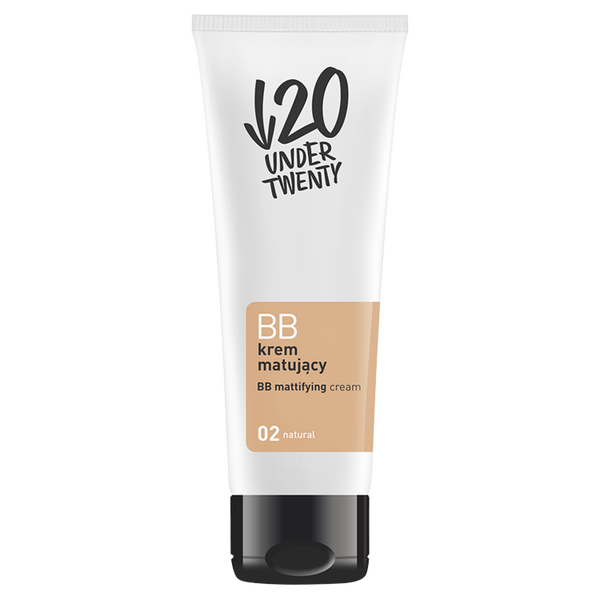 

Антибактериальный матирующий BB-крем для лица 02 Natural, 60 мл Under Twenty, цвет 02 natural