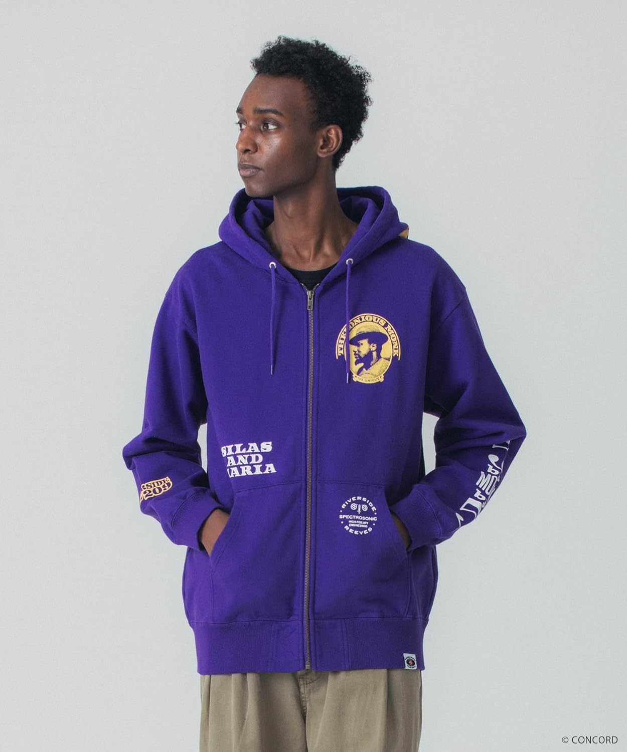 

Мужская толстовка с капюшоном Cyrus Thelonius Monk Zip Hodie Silas, фиолетовый