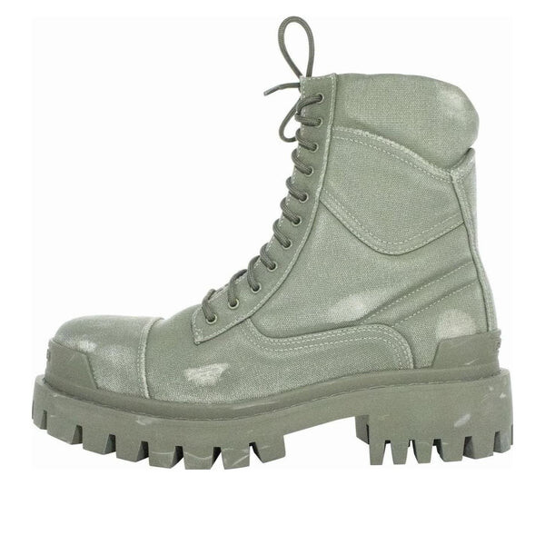 

Кроссовки combat strike boots 'washed green cotton' Balenciaga, зеленый