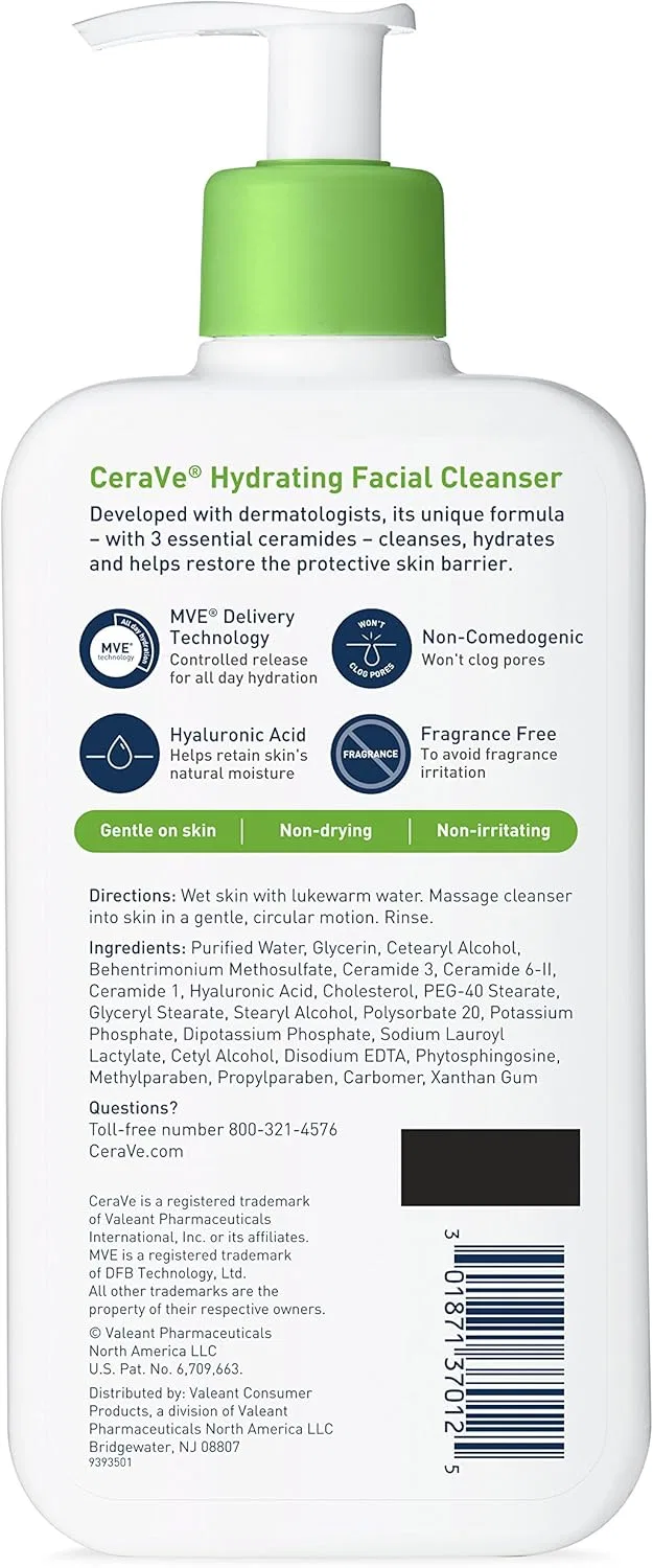 Гель для умывания CeraVe — Hydrating Cleanser, 354 мл — фото 2