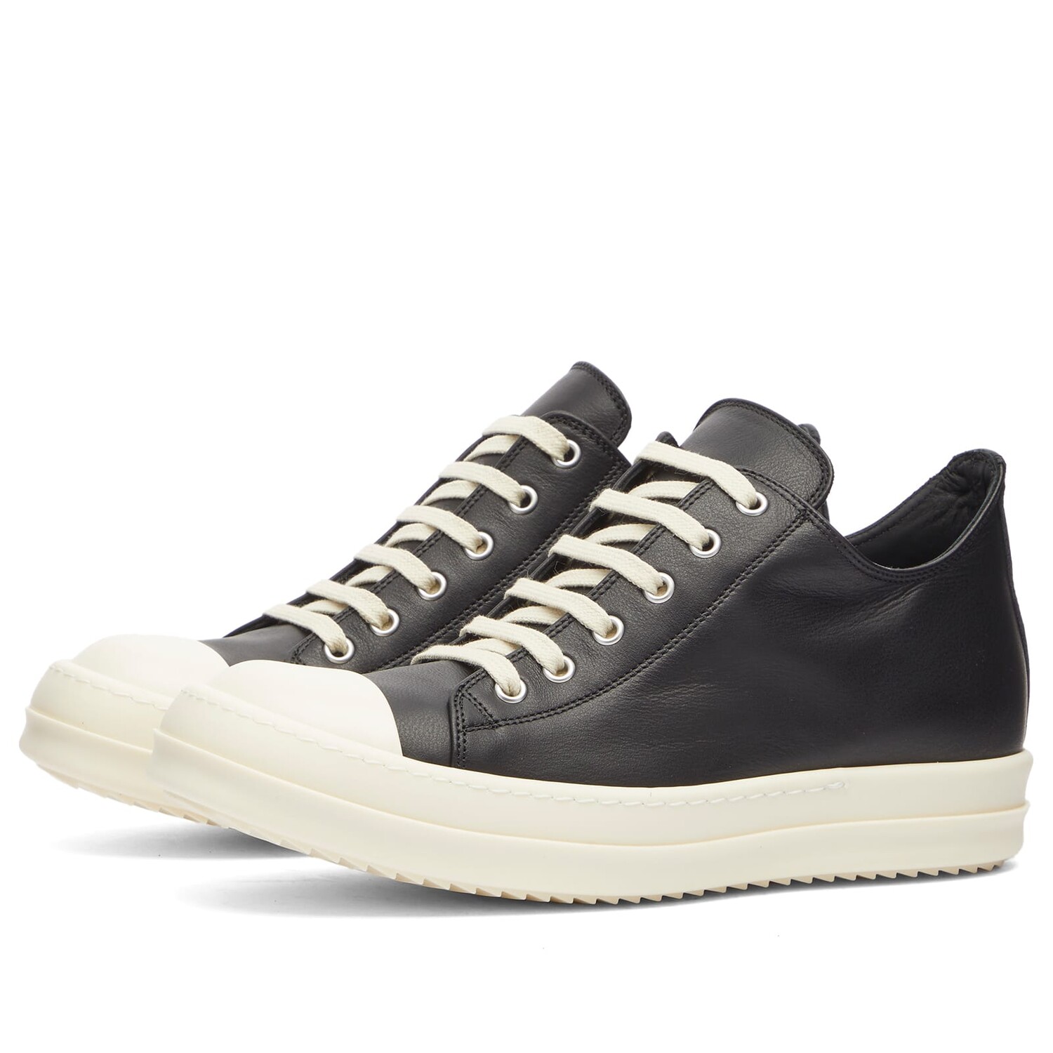 Кроссовки Rick Owens Low Sneakers, цвет Black & Milk — фото 2