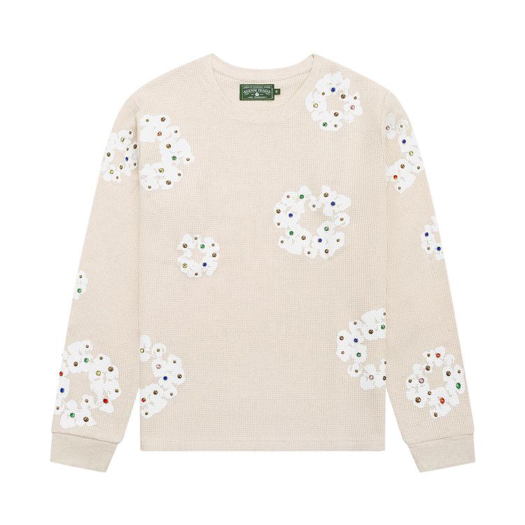 

Топ Rhinestone Cotton Wreath Thermal, Cream