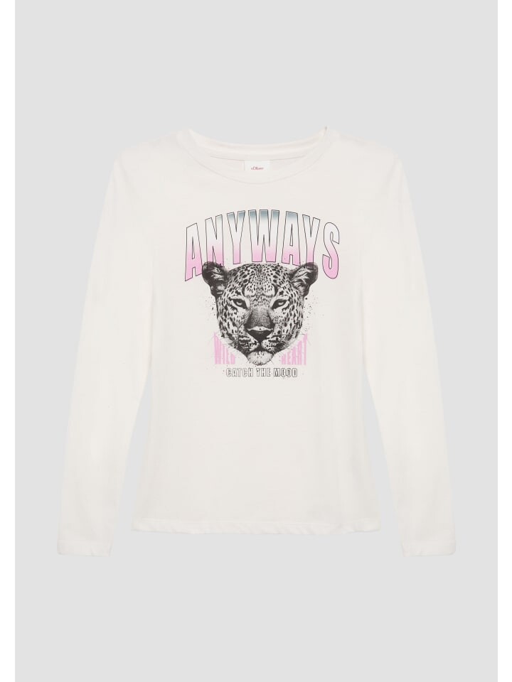 

Футболка s.Oliver T-Shirt langarm, кремовый