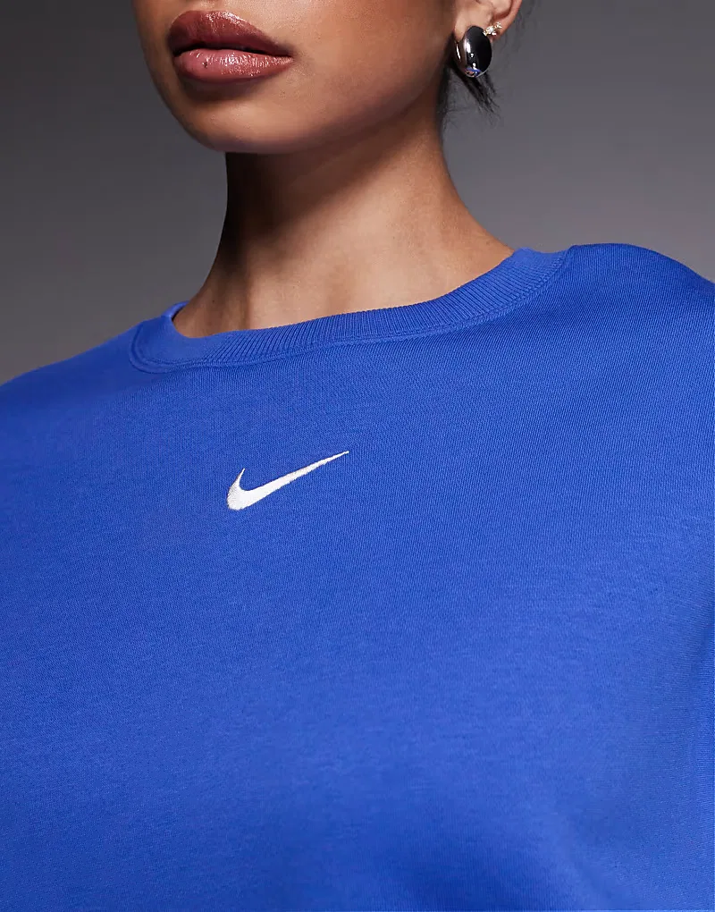 Толстовка Nike Phoenix Fleece оверсайз, синий — фото 3