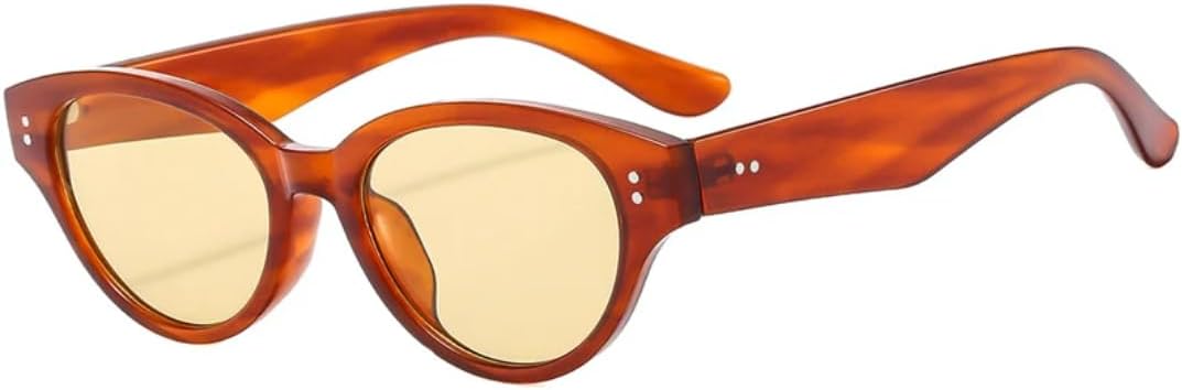 

Солнцезащитные очки с защитой от УФ-излучения UV400 | Маленькая оправа "кошачий глаз" | Линзы конфетных цветов для занятий спортом на открытом воздухе и вождения DSVIGF, Orange Orange