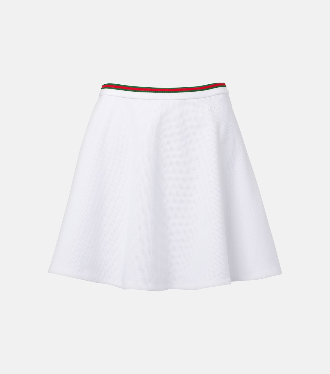 

Хлопковая пике-юбка мини Gucci, White/Mix