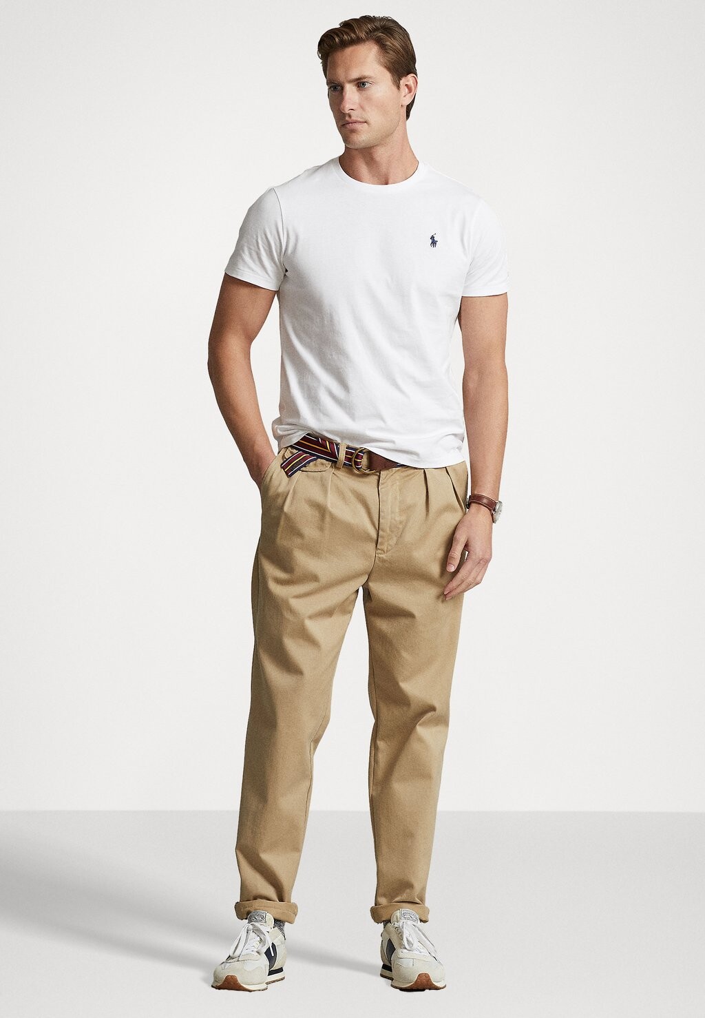 Базовая футболка CUSTOM SLIM FIT Polo Ralph Lauren, белая — фото 2