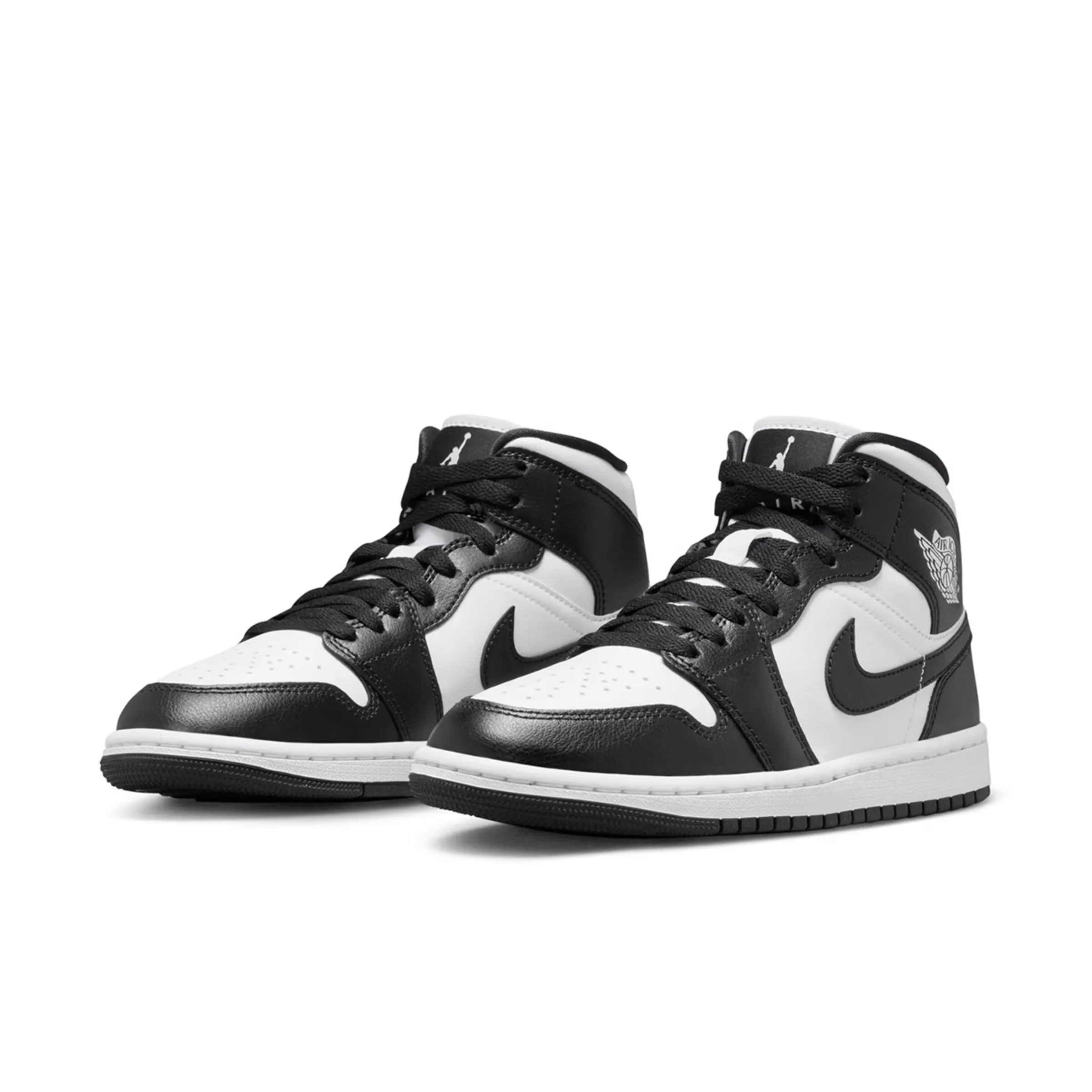 Баскетбольные кроссовки Air Jordan 1 Mid женские, белый/черный — фото 2