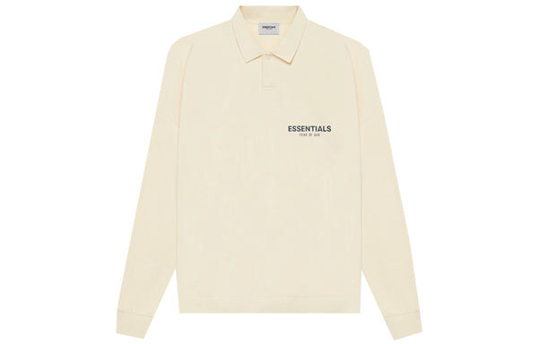 Рубашка ss21 long sleeve french terry polo shirt 'buttercream' Fear Of God Essentials, бежевый — фото 2