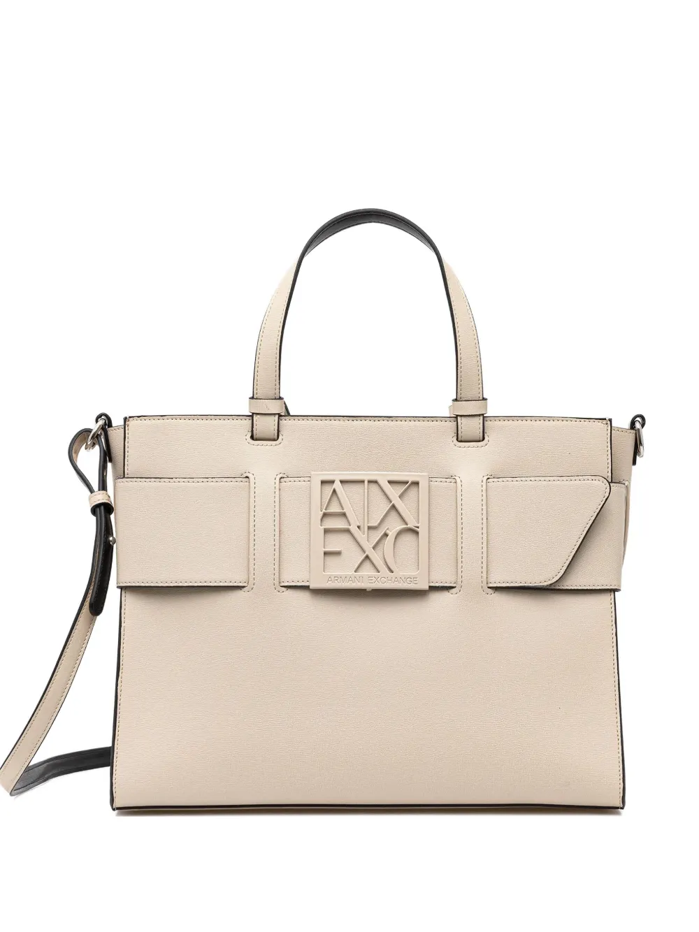 

Сумка-тоут с логотипом Armani Exchange, нейтральный