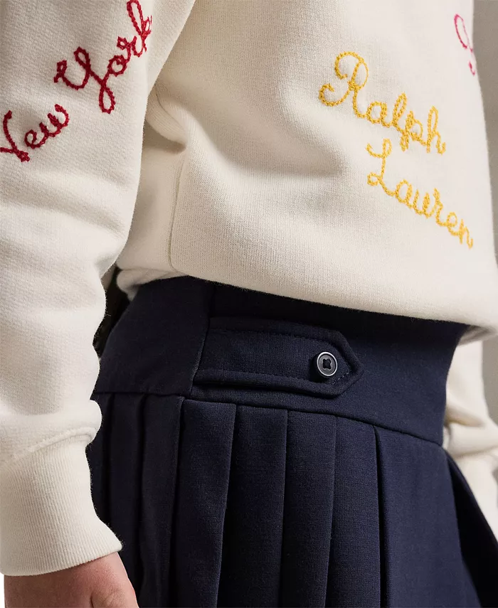 Детская плиссированная юбка-шорты для девочек размеров 2T-6X Polo Ralph Lauren, синий — фото 3