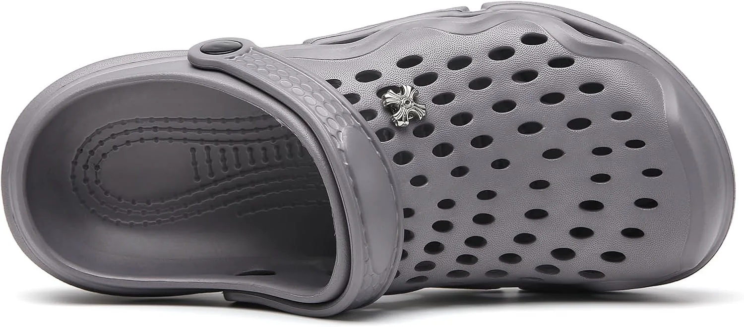 

Унисекс садовые сабо FLIOZY, уличные пляжные шлепанцы, сандалии, противоскользящие водные обувь для мужчин и женщин, серый