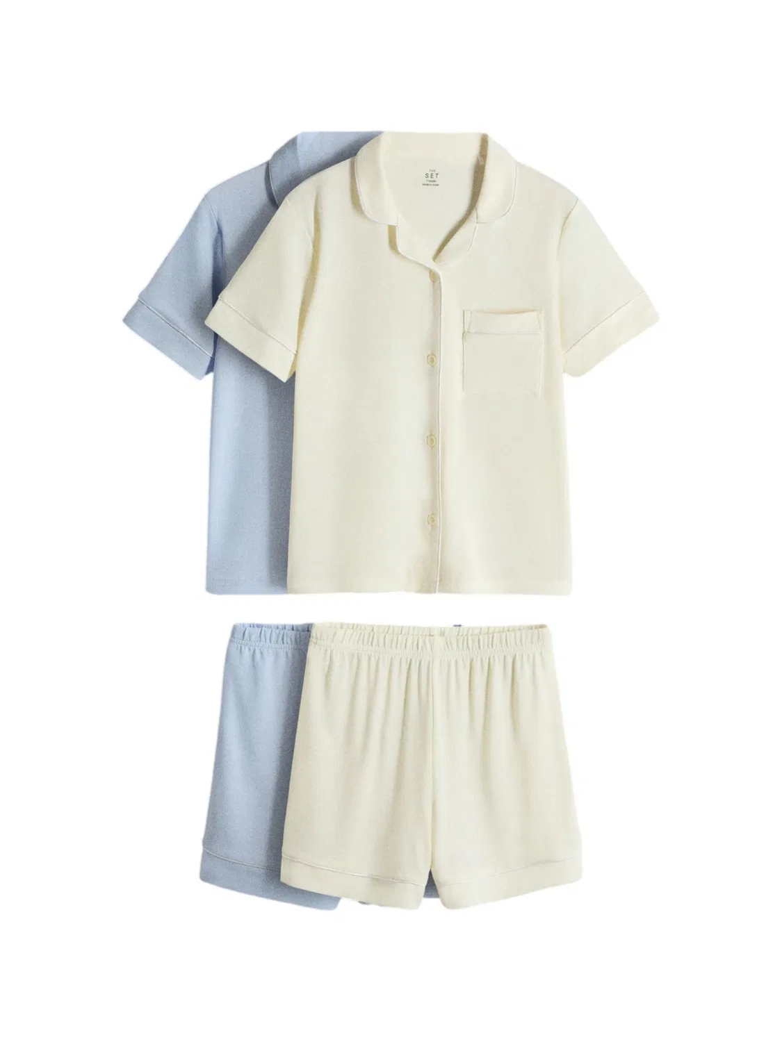 Пижама The Set, Dusty Blue/Pastel Yellow