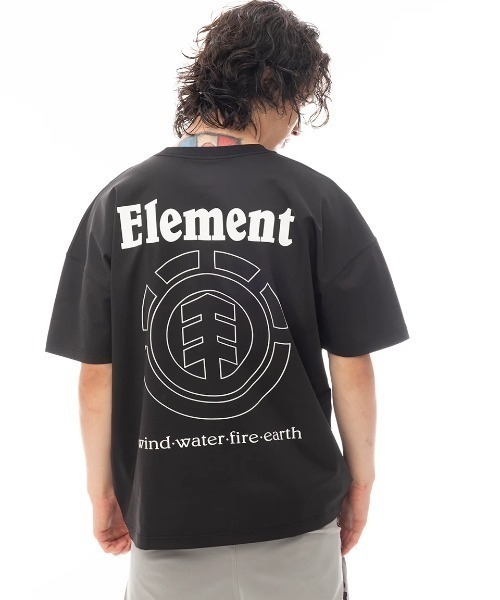 

Мужская футболка с коротким рукавом, принтом на спине и логотипом ELEMENT, черный