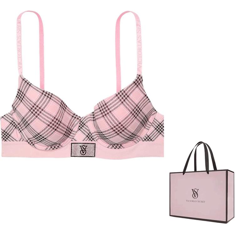 

Victoria's Secret 24 Бюстгальтер Big Show Collection женский, розовый, в клетку