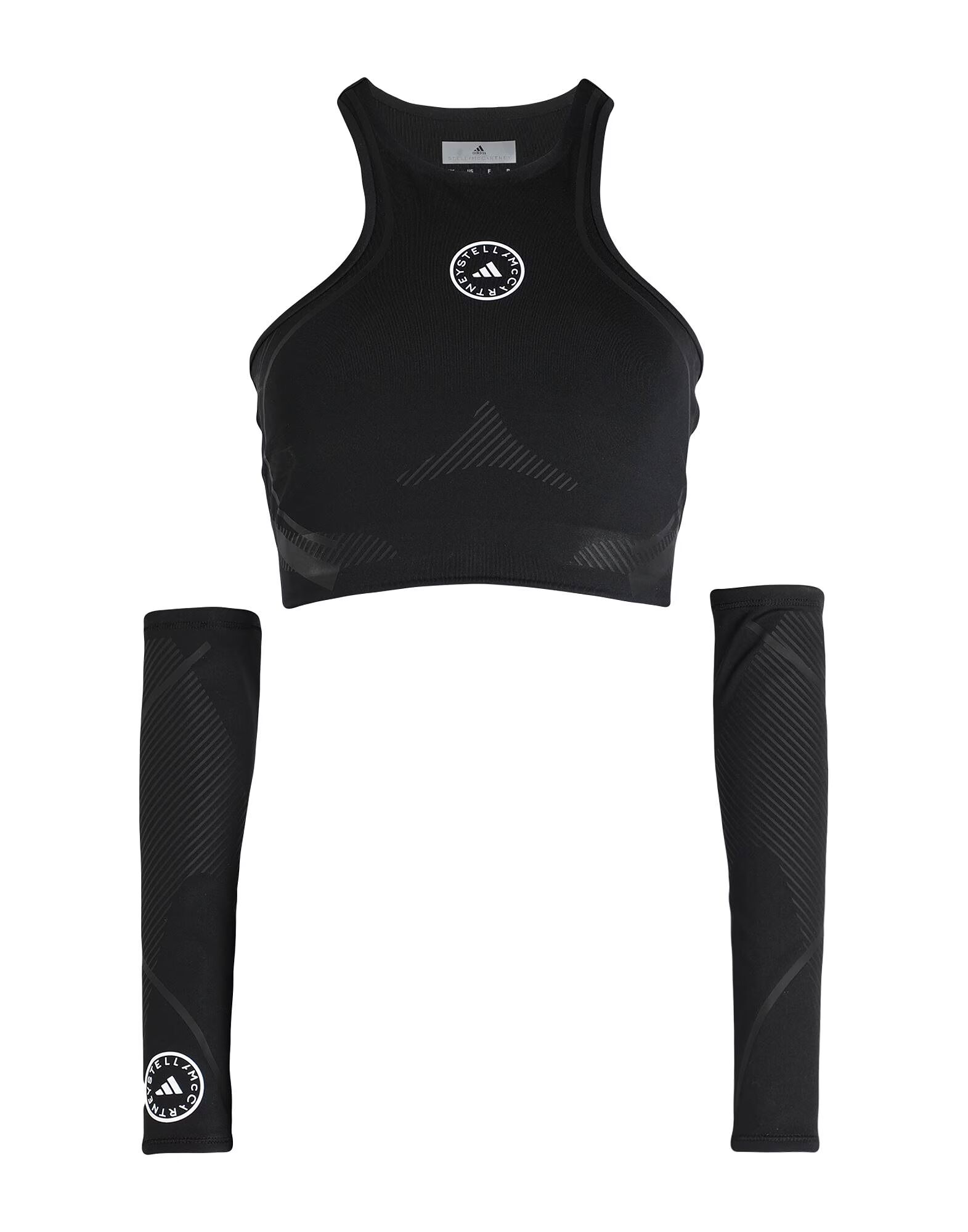 

Спортивный топ Asmc Tpa Running Crop Adidas By Stella Mccartney, черный