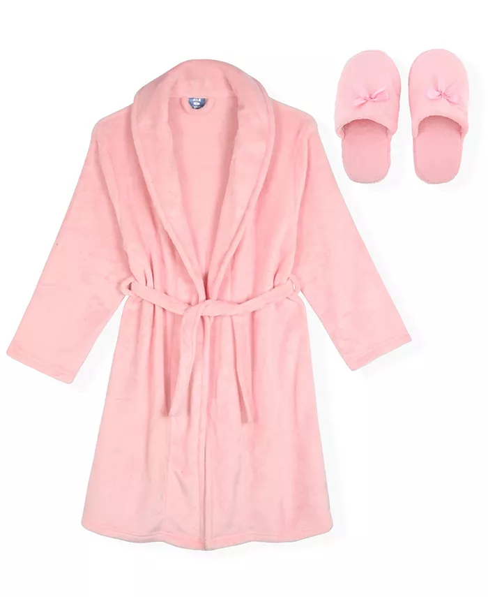 

Комплект из двух халатов из фланели и флиса для девочек Little and Big Girls Max & Olivia, розовый