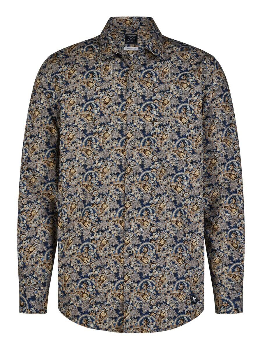 

Повседневная рубашка HECHTER PARIS Regular fit Button Up Shirt, цвет dark blue/brown