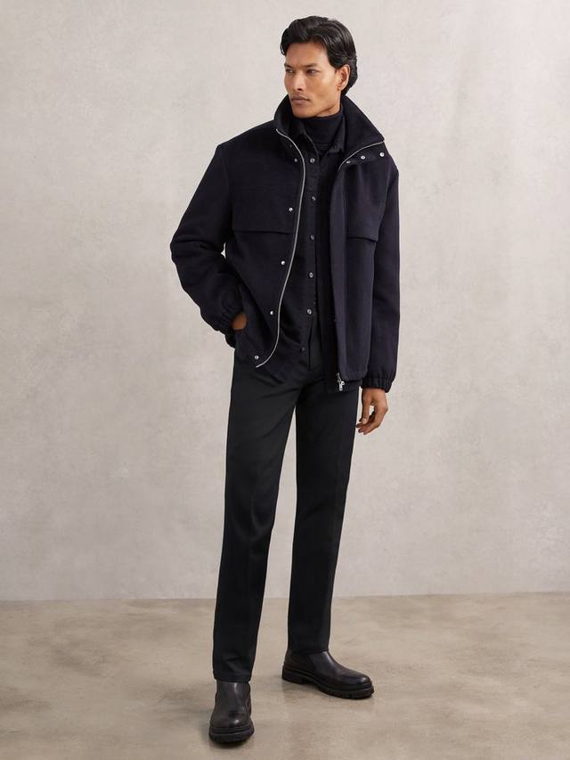 

Прямые брюки Canterbury из хлопковой смеси Reiss, Navy