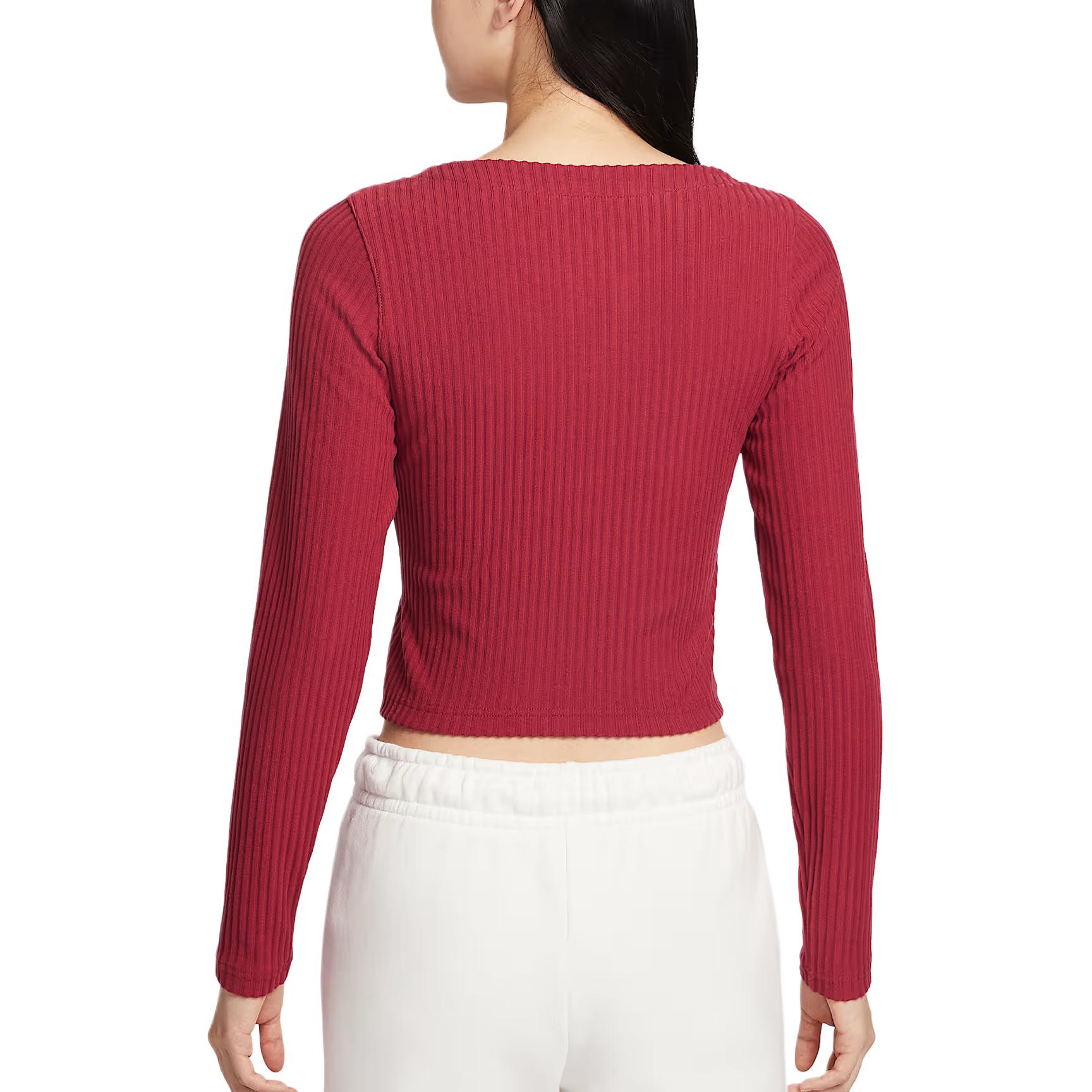 Спортивная одежда FW25 Chill Rib Knitwear для женщин Nike, темно team красный — фото 4