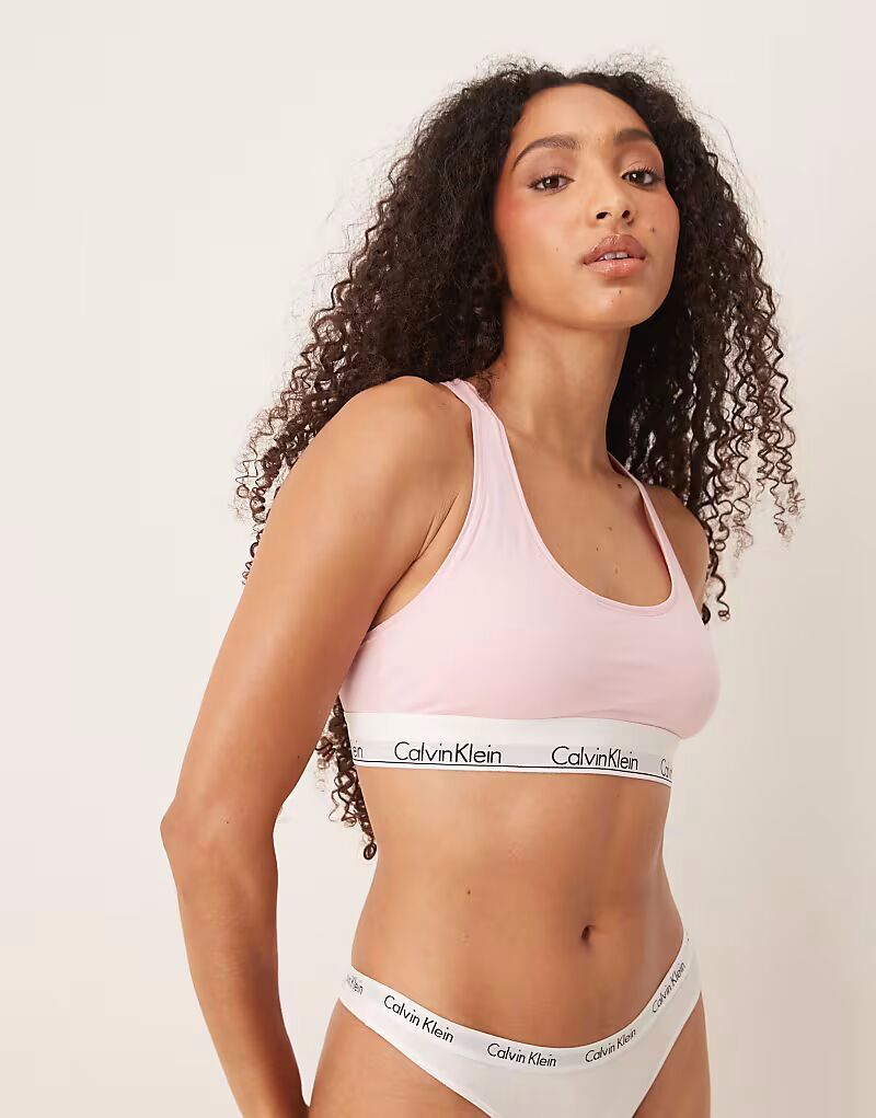 

Бюстгальтер-бралетт Calvin Klein Modern Cotton розового цвета