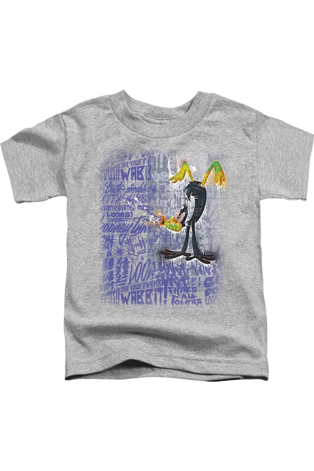 

Футболка с граффити Duck из Looney Tunes для детей с коротким рукавом Gildan, Athletic Heather