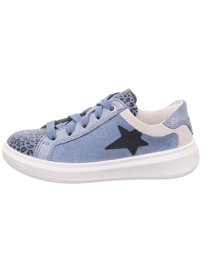 

Кроссовки на шнуровке superfit, цвет blau/weiß