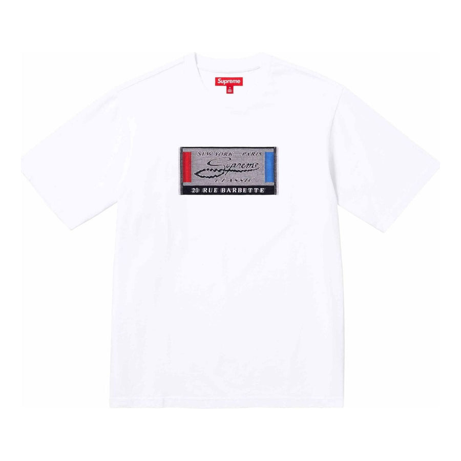 

Футболка Supreme Intarsia Label T-Shirt 'White Black', белый