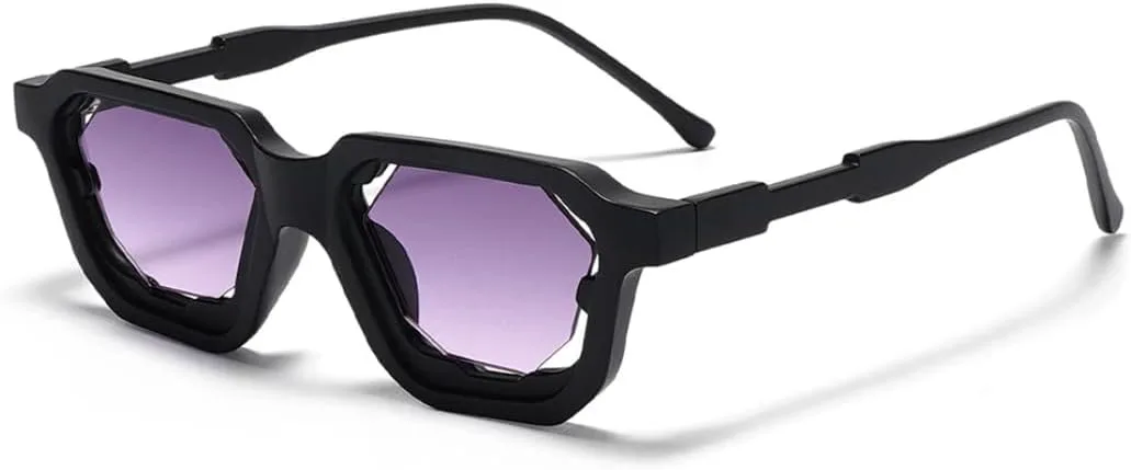 

Ретро-модные панк-солнцезащитные очки для женщин и мужчин, классические винтажные, с защитой от УФ-излучения UV400, для активного отдыха VFDHN, Black Purple Pink