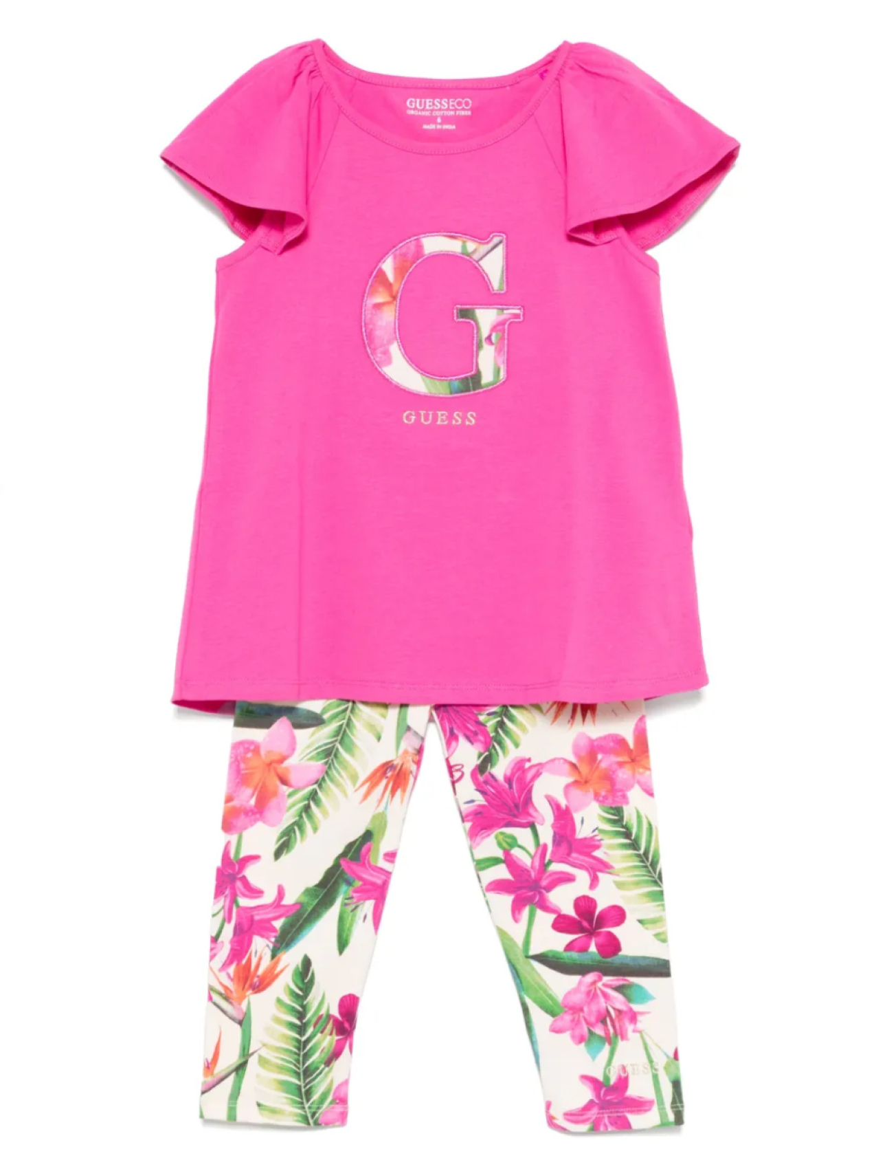 

Комплект брюк с вышитым логотипом guess kids, розовый