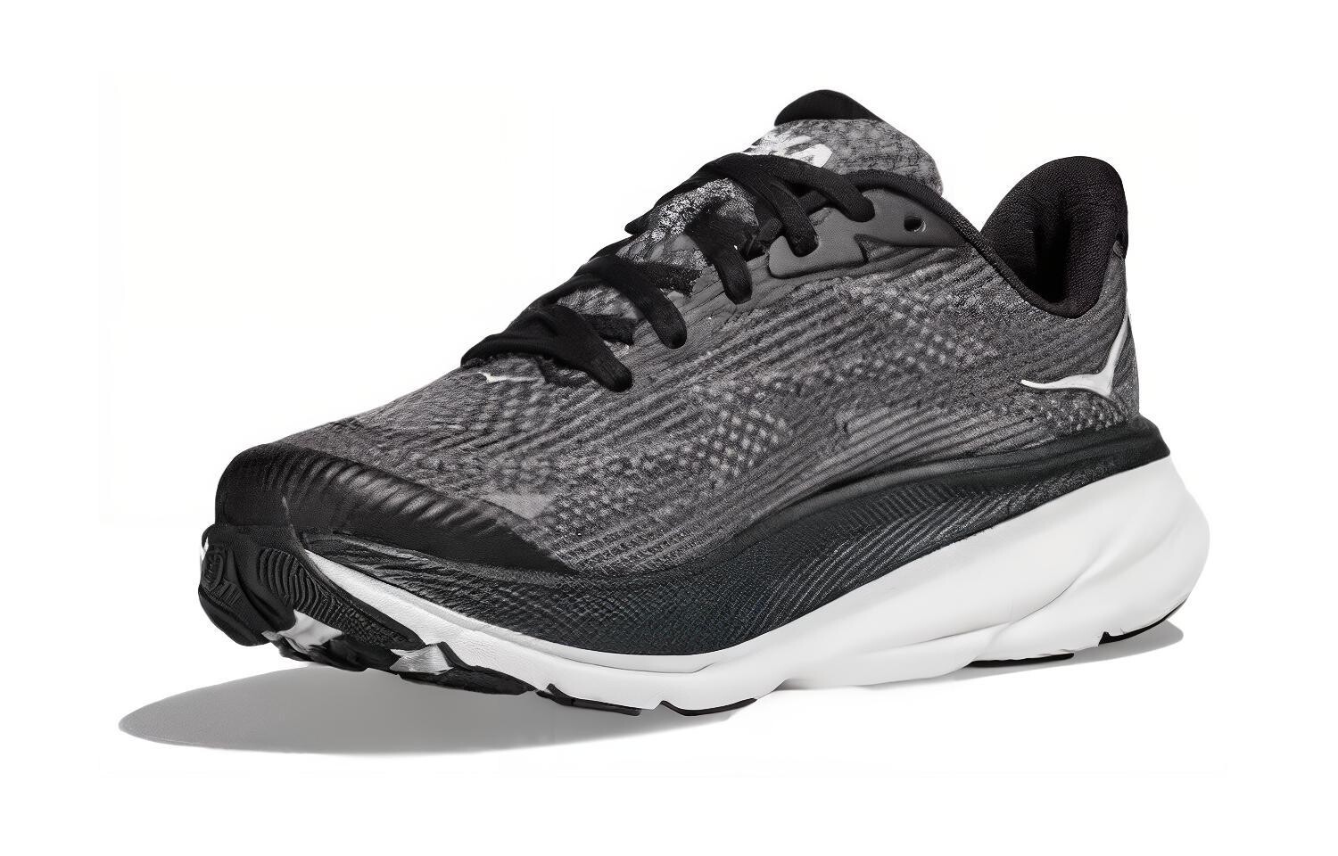 Кроссовки Clifton 9 Kids" для бега для детей Hoka One One, цвет Black Gray — фото 2