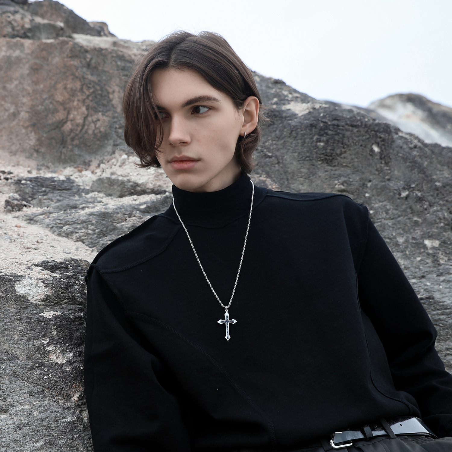 

Титановая стальная цепь унисекс COLIMIDA, черный