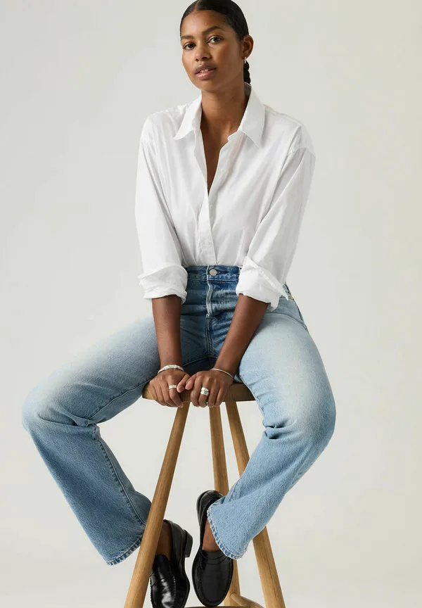 Укороченная блузка harlie hedi на пуговицах Levi'S, Coral Blush Gd - Whites — фото 4