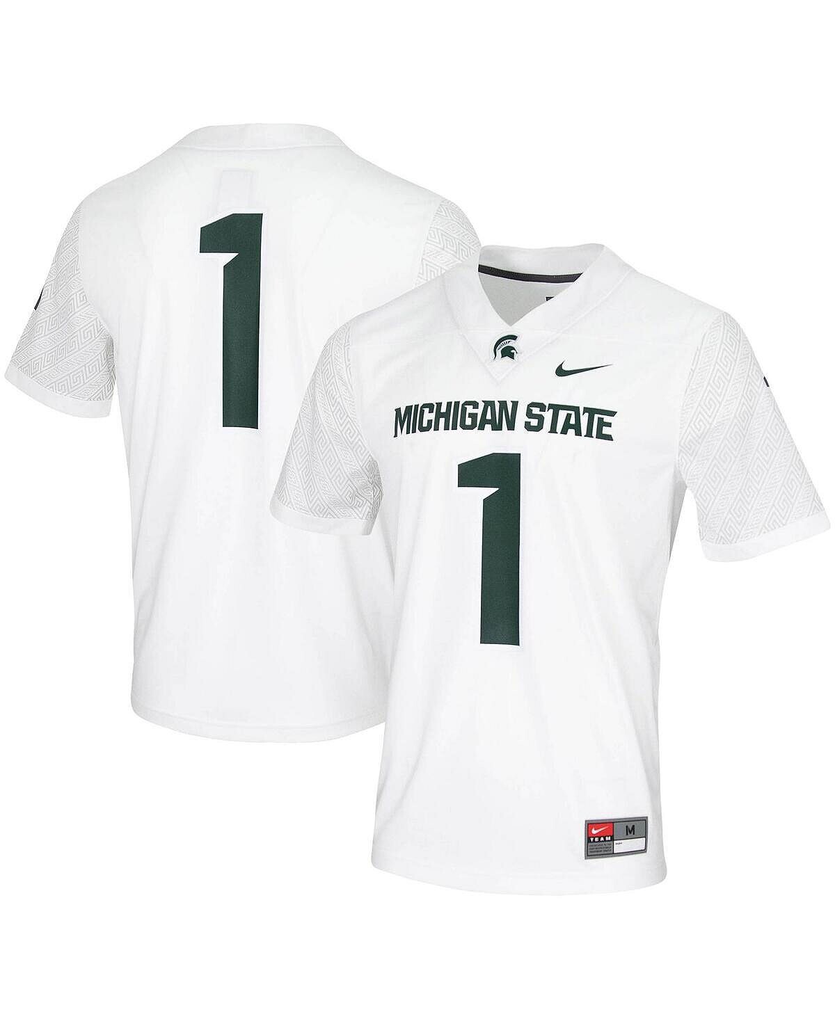 

Мужское белое джерси #1 Michigan State Spartans Untouchable Game Nike, Белый, Мужское белое джерси #1 Michigan State Spartans Untouchable Game Nike