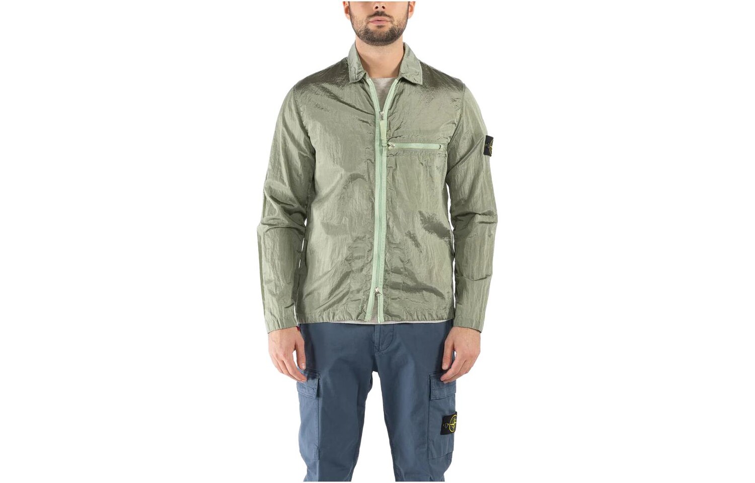 Куртка мужская Meta Stone Island нейлоновая, светло-зеленый — фото 2